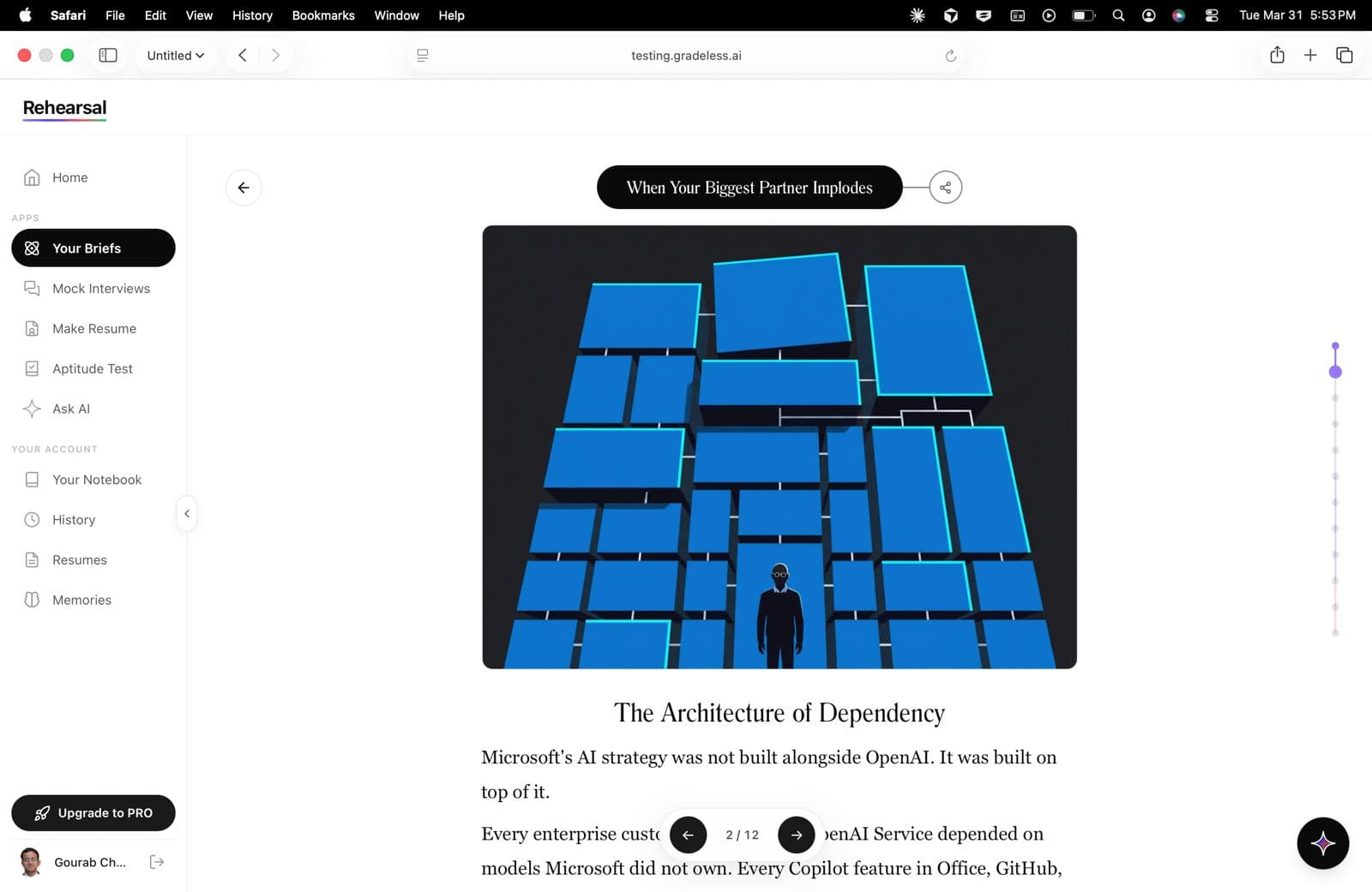 Concept Sprint visual storytelling — desktop view