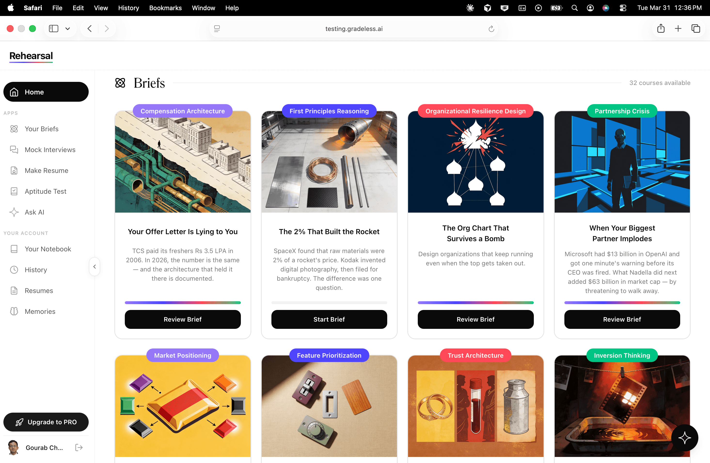 Concept Sprints library — desktop view
